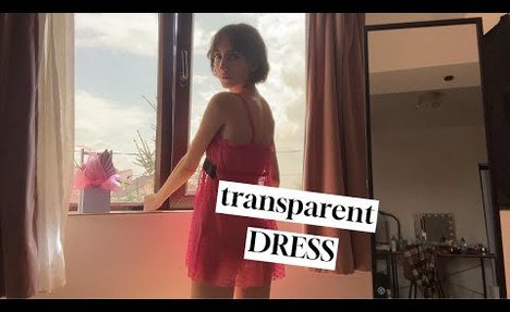 4K Try on Haul Transparent Pink Dress | No Bra and No Panties Challenge 2024 Liux Bate