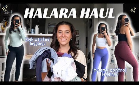 HALARA tights TRY ON HAUL AND video 2024 | high waisted, tummy control, full length leggings