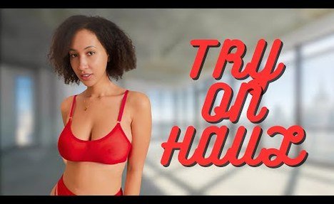 4K TRANSPARENT Sheer Lingerie TRY ON HAUL With Solange