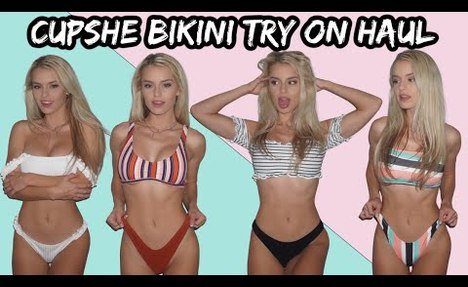 string bikini Try on Haul Cupshe Swimwear  // Fall Fest SALE!