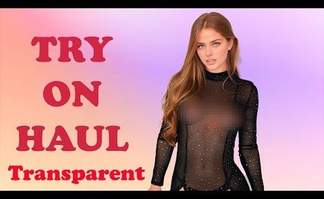 4K TRANSPARENT LINGERIE TRY-ON HAUL  | No Bra |  swimwear 2024