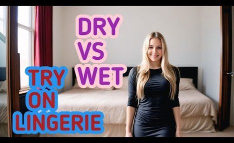 [4K] Transparent Lingerie Try on Haul | See Through  two-piece swimsuit Try On Haul | 4K  Dresses Dry vs Wet