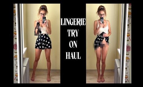 Try on haul Transparent Lingerie with Tina