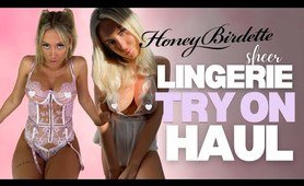 SHEER & LACY underwear Try on Haul | Honey Birdette 2022