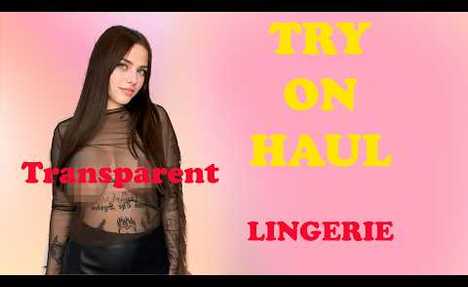 4K TRANSPARENT LINGERIE TRY-ON HAUL | Hot Sheer Outfits Revealed |See through  | No Bra |  swim set