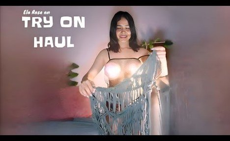 (4K USA) Transparent - Housewife Try On Haul | Get Ready With Emma Elisson (2024), Fishnet Haul Jade