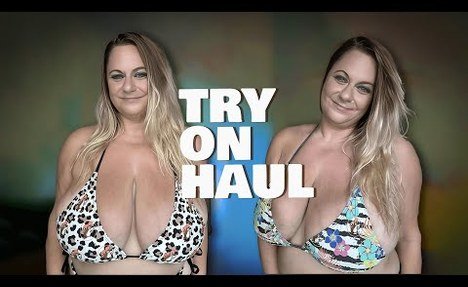 4K Try On Haul PLUS SIZE Bikinis with Erika Amore