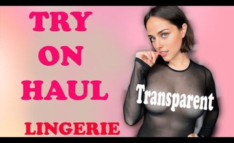 FISHNET DRESS TRANSPARENT TRY ON HAUL (4K)