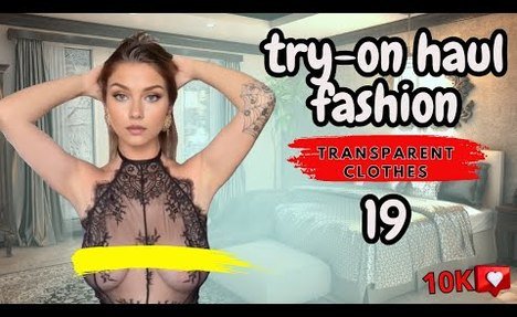 [4K] TRANSPARENT See-Through Sheer Lingerie ｜ Transparent Try on Haul