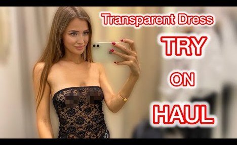 [4K] Try On Haul | Transparent dress | Transparent Try On