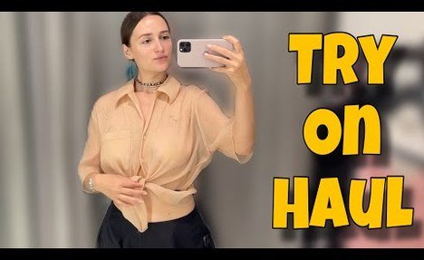 [4K] 2024 Transparent Try On Haul | No bra | Klara Si