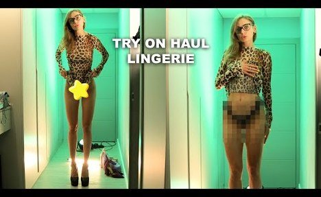 Transparent Lingerie Try on Haul with Tina