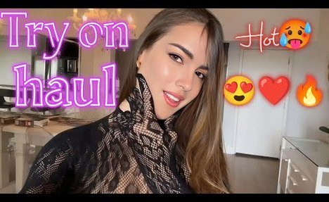 stunning Transparent Try on haul feat. Rachel Roselin | Sheer black See through outfit | [4K]