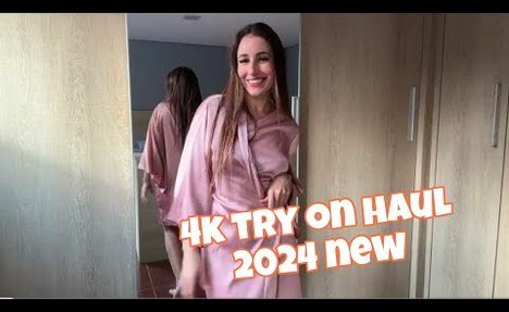 4K Molly Haul Transparent Lingerie Try-on dress | See Through REAL outfit  2024