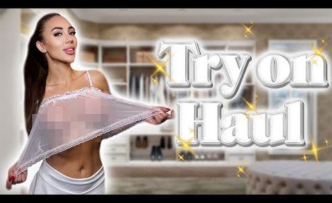 [4K] TRANSPARENT product Try on Haul | See-Through Top | No Bra Try on Haul