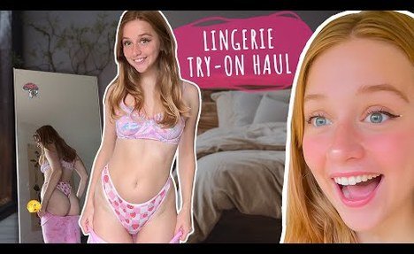 Lingerie Try-on Haul movie | 4k Resolution Close-up