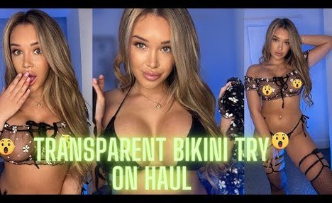 4k TRANSPARENT  microkini & Lingerie try on haul !