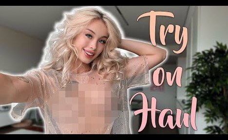 [4K] Transparent Try-On Haul Lingerie 2024 #13 | See-Through No Bra