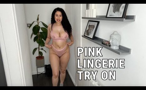 Pink Lingerie Try On