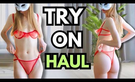 [4K] TRANSPARENT LINGERIE SET | TRY ON HAUL | Sheer items | See Through | Sierra Lumen