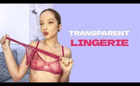 [4K] Transparent Pink Lingerie Try On Haul