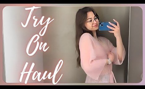 (4K) Try On Haul / Blue Transparent Lingerie See Through and No Bra  Haul Polly M's Elegant Lingerie