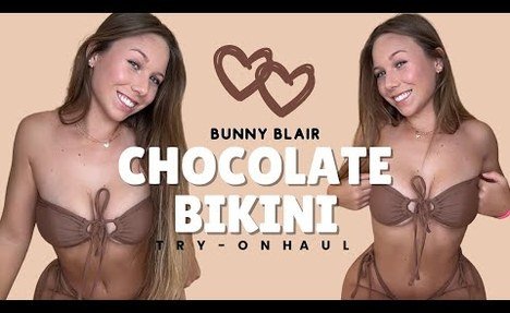 Bunny Blair | Chocolate Micro  thong bikini Try On Haul | 4k, Thongs, Cheeky