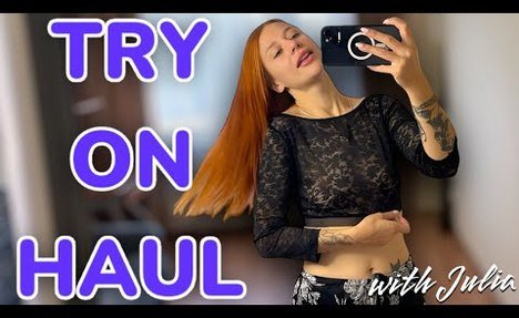 [4K] Transparent Try-on Haul with Julia | See Through Haul 2024 | Sheer TOP Try On