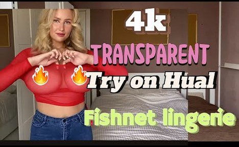 4K Transparent Fishnet bikini TRY On| See-Through Try On Haul 2024 4k | 4k Transparent lingerie