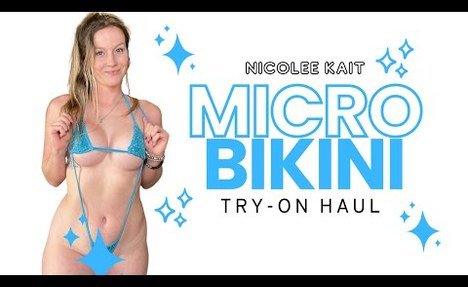 Nicole Kait | Micro  swimwear Try On Haul | 4k