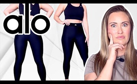 NEW ALO YOGA! AIRLIFT HIGH WAIST 7/8 LINE UP LEGGING TRY ON review HAUL