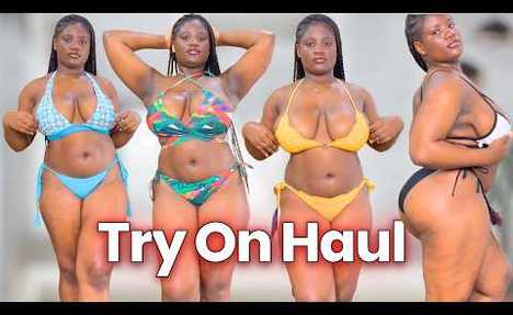 SUPER CURVY  thong bikini Try On Haul | 4K Try On Haul