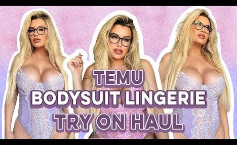 TEMU BODYSUIT LINGERIE TRY ON HAUL IN 4K!