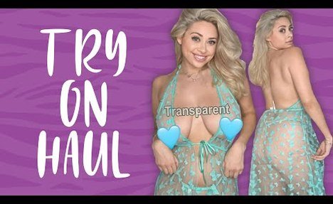 [4K] fine Sheer Lingerie Try-On | Transparent Outfit & Fashion Haul