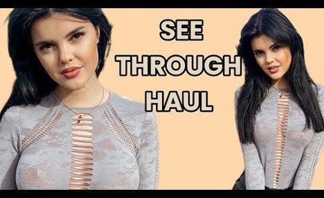 [4K] See-Through Try On Haul | Transparent Lingerie and garment | Try-On Haul No Bra