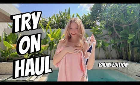 [4k] Try On Haul | Micro  string bikini | Thongs, Beachwear #bikini #tryon