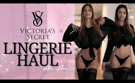 [4K] Victoria's Secret Sparkling Lingerie Haul | Transparent Try On With Ari ✨