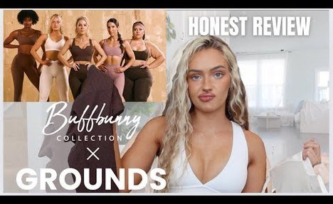 Buffbunny X Grounds collection try on haul honest activewear video | Neutrals launch 2024