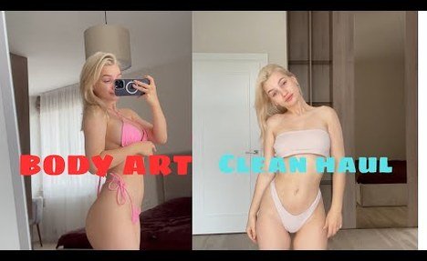 [4K Body Art Clean Haul ] Micro  tankini Try On Haul  monokini review