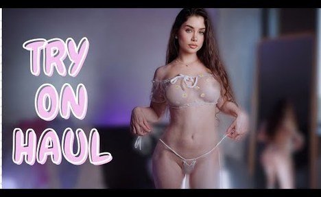 See-Through Lingerie Try on Haul | Transparent items & No Bra Trend [4K]