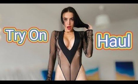 See-Through Try On Haul | Transparent Lingerie and clothes | Try-On Haul At The Mall Kelsey