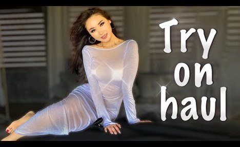 4K] TRANSPARENT Lingerie Try On Haul | See-Through No Bra