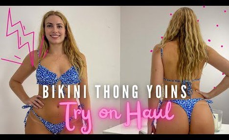 swimsuit thong  swim set Yoins try on haul