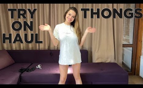 4K NEW THONGS | TRY ON HAUL WITH KRISS | SEE THROUGH