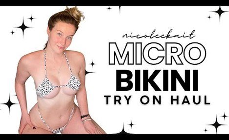 Micro  thong bikini Try On Haul | Nicole Kait