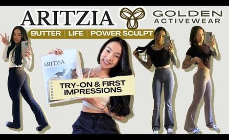 Aritzia Flare yoga pants (Golden Activewear) Try-On & First Impressions | Butter, LIFE & PowerSculpt