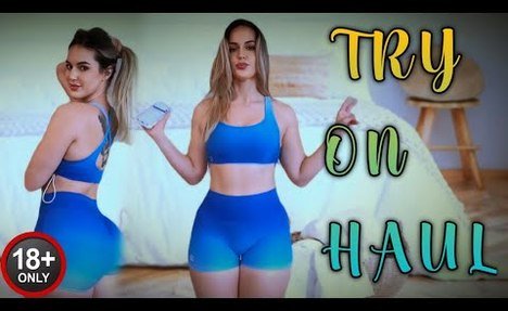 4K Transparent Blue Lingerie Try-On Haul | Semi-Sheer Dresses & No-Bra Trend 2024