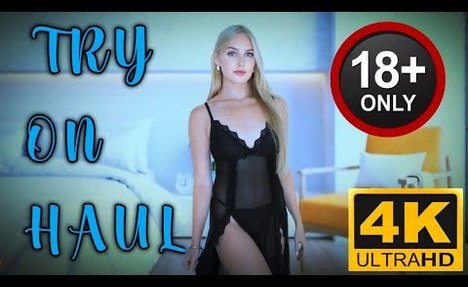 4k transparent ebony lingerie try on haul | see through lingerie | transparent clothes 2024 no bra