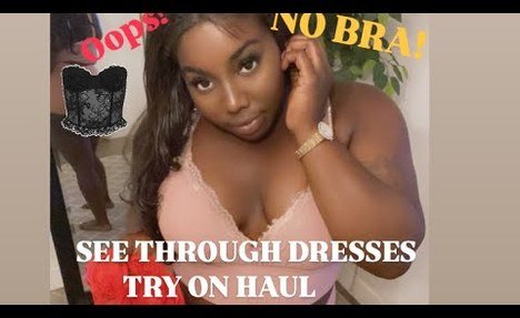 NEW (4k)360° See Through Lingerie Try On Haul |Transparent Lingerie | Mirror view