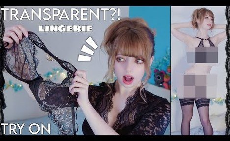 TRANSPARENT LINGERIE * ebony LACE * ♡ Try On Haul ♡